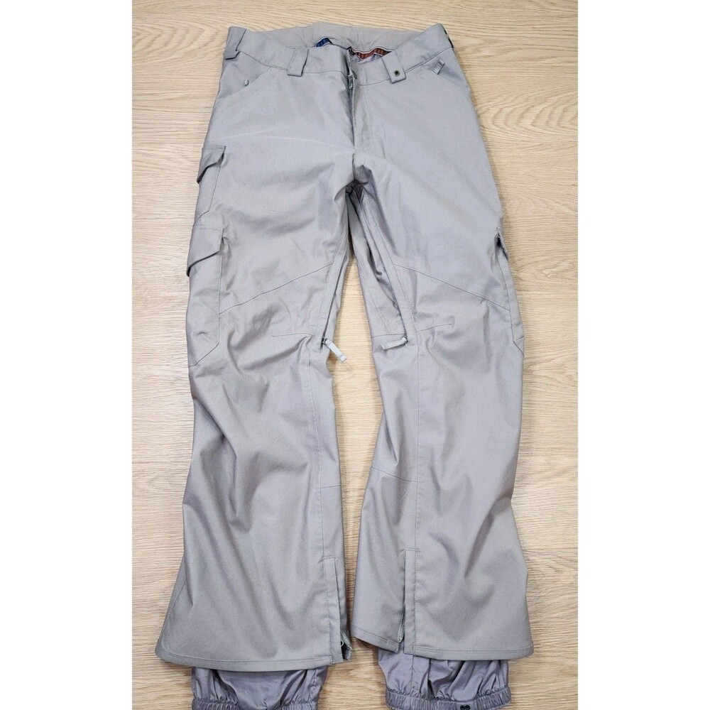 Burton Cargo Snowboard Pants Mens L Dryride Lined Beige Ski Snow Gear 36x32